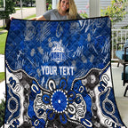 Personalized North Melbourne Kangaroos Quilt Aboriginal Dot Painting Graffiti Style