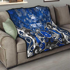 Personalized North Melbourne Kangaroos Quilt Aboriginal Dot Painting Graffiti Style