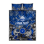 Personalized North Melbourne Kangaroos Quilt Bed Set Aboriginal Dot Painting Graffiti Style