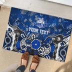 Personalized North Melbourne Kangaroos Rubber Doormat Aboriginal Dot Painting Graffiti Style