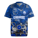 Personalized North Melbourne Kangaroos Rugby Jersey Aboriginal Dot Painting Graffiti Style