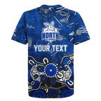 Personalized North Melbourne Kangaroos Rugby Jersey Aboriginal Dot Painting Graffiti Style