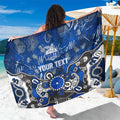 Personalized North Melbourne Kangaroos Sarong Aboriginal Dot Painting Graffiti Style