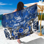 Personalized North Melbourne Kangaroos Sarong Aboriginal Dot Painting Graffiti Style