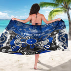 Personalized North Melbourne Kangaroos Sarong Aboriginal Dot Painting Graffiti Style