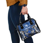 Personalized North Melbourne Kangaroos Shoulder Handbag Aboriginal Dot Painting Graffiti Style