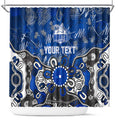 Personalized North Melbourne Kangaroos Shower Curtain Aboriginal Dot Painting Graffiti Style