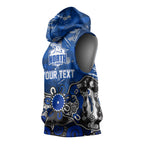 Personalized North Melbourne Kangaroos Sleeveless Hoodie Aboriginal Dot Painting Graffiti Style