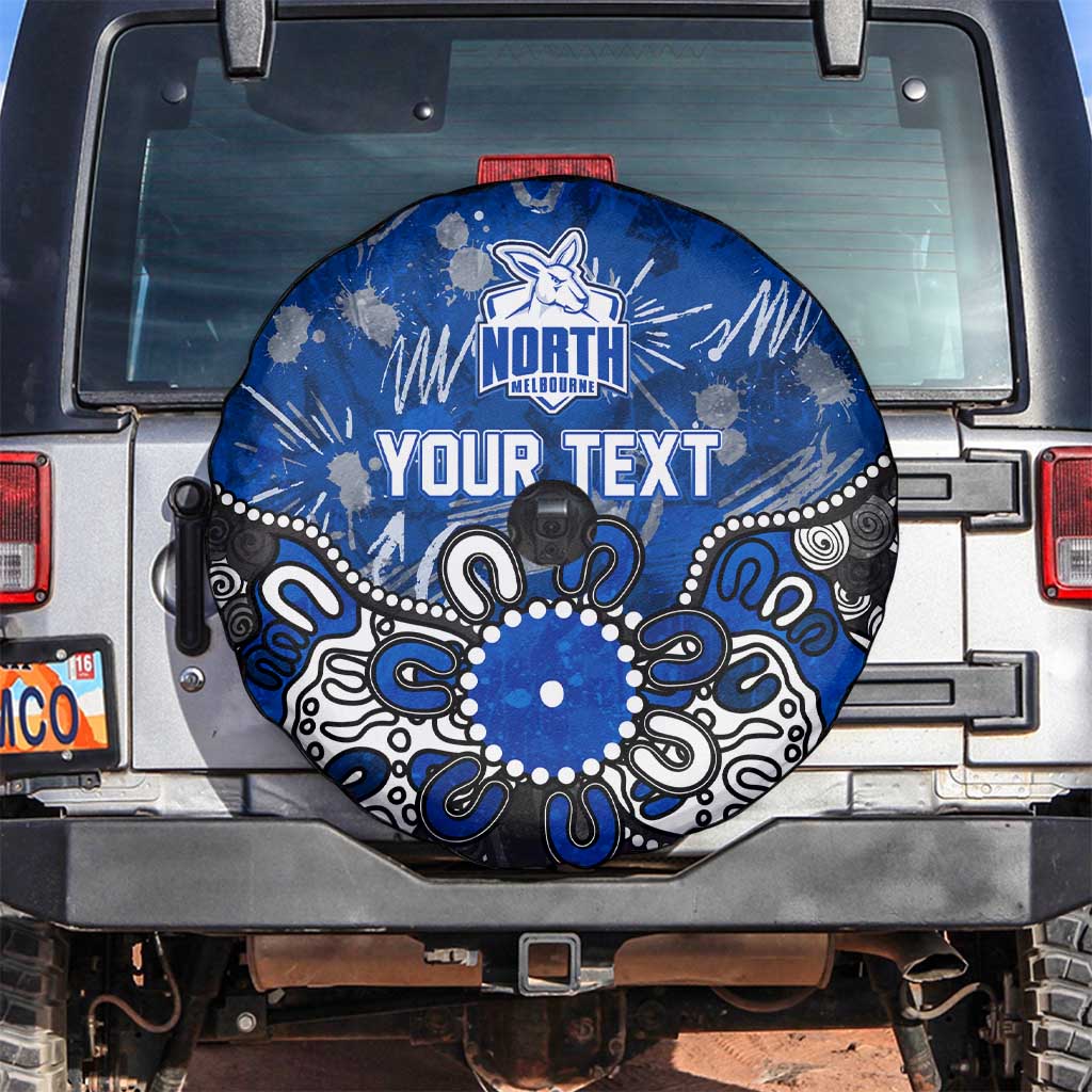 Personalized North Melbourne Kangaroos Spare Tire Cover Aboriginal Dot Painting Graffiti Style