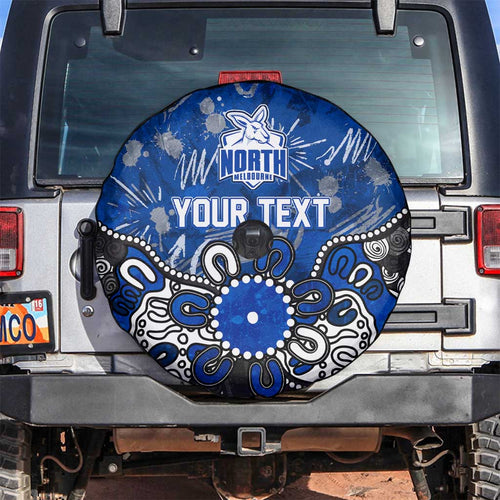 Personalized North Melbourne Kangaroos Spare Tire Cover Aboriginal Dot Painting Graffiti Style