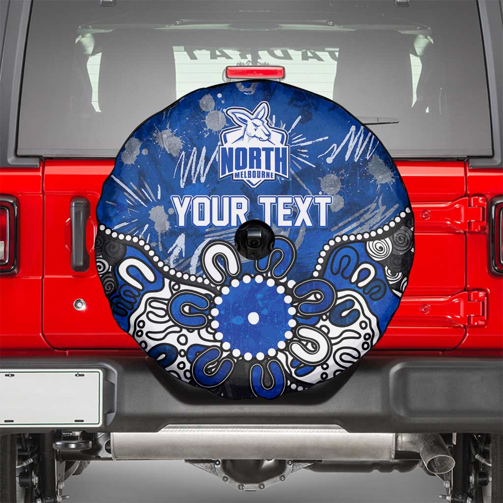 Personalized North Melbourne Kangaroos Spare Tire Cover Aboriginal Dot Painting Graffiti Style
