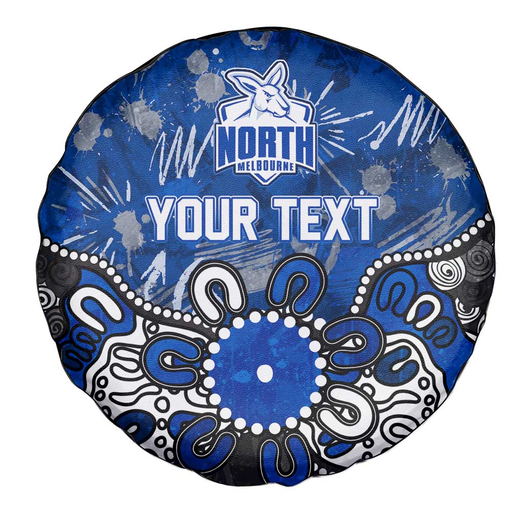 Personalized North Melbourne Kangaroos Spare Tire Cover Aboriginal Dot Painting Graffiti Style