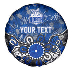 Personalized North Melbourne Kangaroos Spare Tire Cover Aboriginal Dot Painting Graffiti Style