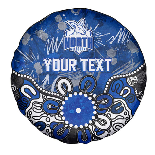 Personalized North Melbourne Kangaroos Spare Tire Cover Aboriginal Dot Painting Graffiti Style