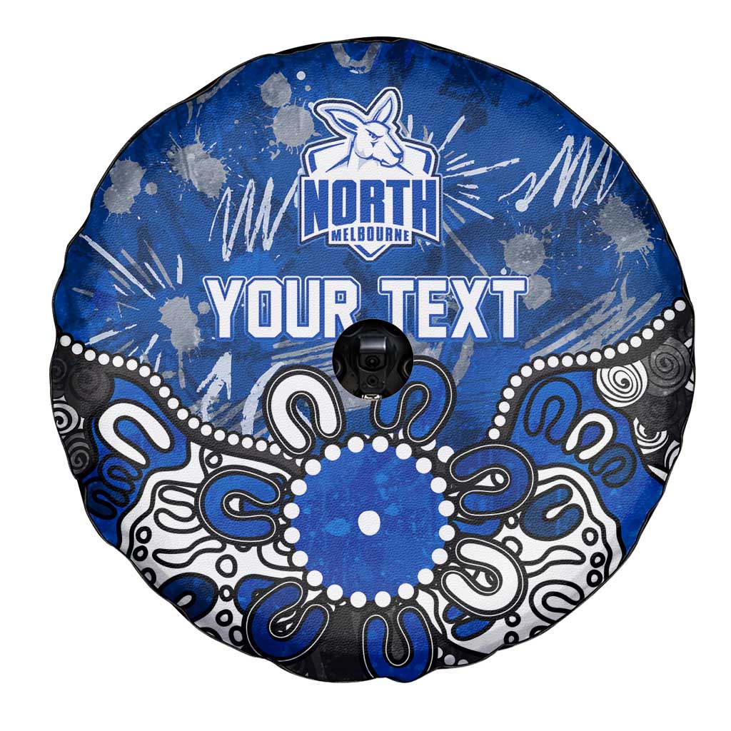 Personalized North Melbourne Kangaroos Spare Tire Cover Aboriginal Dot Painting Graffiti Style