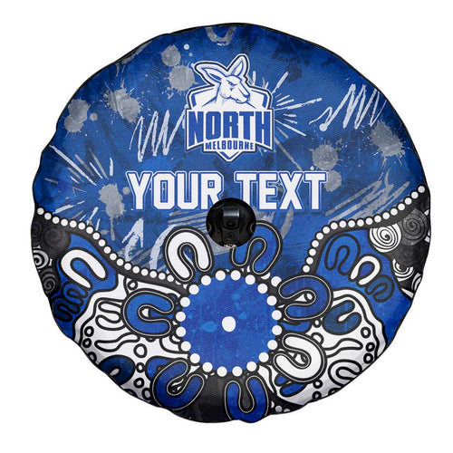 Personalized North Melbourne Kangaroos Spare Tire Cover Aboriginal Dot Painting Graffiti Style
