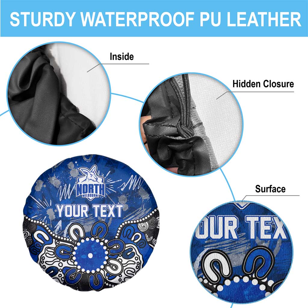 Personalized North Melbourne Kangaroos Spare Tire Cover Aboriginal Dot Painting Graffiti Style