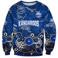 Personalized North Melbourne Kangaroos Sweatshirt Aboriginal Dot Painting Graffiti Style