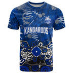 Personalized North Melbourne Kangaroos T Shirt Aboriginal Dot Painting Graffiti Style