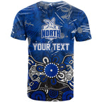 Personalized North Melbourne Kangaroos T Shirt Aboriginal Dot Painting Graffiti Style