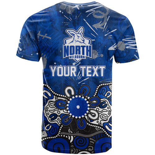 Personalized North Melbourne Kangaroos T Shirt Aboriginal Dot Painting Graffiti Style