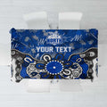 Personalized North Melbourne Kangaroos Tablecloth Aboriginal Dot Painting Graffiti Style