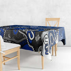 Personalized North Melbourne Kangaroos Tablecloth Aboriginal Dot Painting Graffiti Style