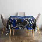 Personalized North Melbourne Kangaroos Tablecloth Aboriginal Dot Painting Graffiti Style