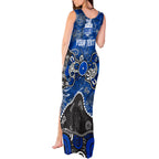 Personalized North Melbourne Kangaroos Tank Maxi Dress Aboriginal Dot Painting Graffiti Style