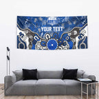 Personalized North Melbourne Kangaroos Tapestry Aboriginal Dot Painting Graffiti Style