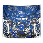 Personalized North Melbourne Kangaroos Tapestry Aboriginal Dot Painting Graffiti Style