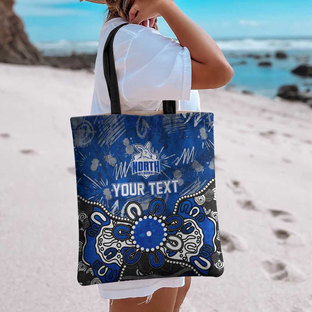 Personalized North Melbourne Kangaroos Tote Bag Aboriginal Dot Painting Graffiti Style