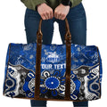 Personalized North Melbourne Kangaroos Travel Bag Aboriginal Dot Painting Graffiti Style
