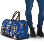 Personalized North Melbourne Kangaroos Travel Bag Aboriginal Dot Painting Graffiti Style