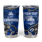 Personalized North Melbourne Kangaroos Tumbler Cup Aboriginal Dot Painting Graffiti Style