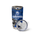 Personalized North Melbourne Kangaroos Tumbler Cup Aboriginal Dot Painting Graffiti Style