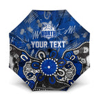 Personalized North Melbourne Kangaroos Umbrella Aboriginal Dot Painting Graffiti Style