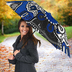 Personalized North Melbourne Kangaroos Umbrella Aboriginal Dot Painting Graffiti Style