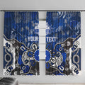 Personalized North Melbourne Kangaroos Window Curtain Aboriginal Dot Painting Graffiti Style