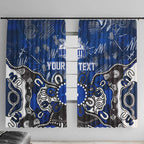 Personalized North Melbourne Kangaroos Window Curtain Aboriginal Dot Painting Graffiti Style