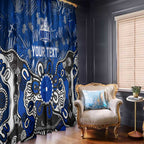 Personalized North Melbourne Kangaroos Window Curtain Aboriginal Dot Painting Graffiti Style