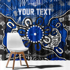 Personalized North Melbourne Kangaroos Window Curtain Aboriginal Dot Painting Graffiti Style