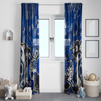 Personalized North Melbourne Kangaroos Window Curtain Aboriginal Dot Painting Graffiti Style