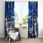 Personalized North Melbourne Kangaroos Window Curtain Aboriginal Dot Painting Graffiti Style