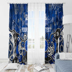 Personalized North Melbourne Kangaroos Window Curtain Aboriginal Dot Painting Graffiti Style