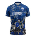 Personalized North Melbourne Kangaroos Zipper Polo Shirt Aboriginal Dot Painting Graffiti Style