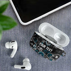 Personalized Port Adelaide Power AirPods Case Aboriginal Dot Painting Graffiti Style