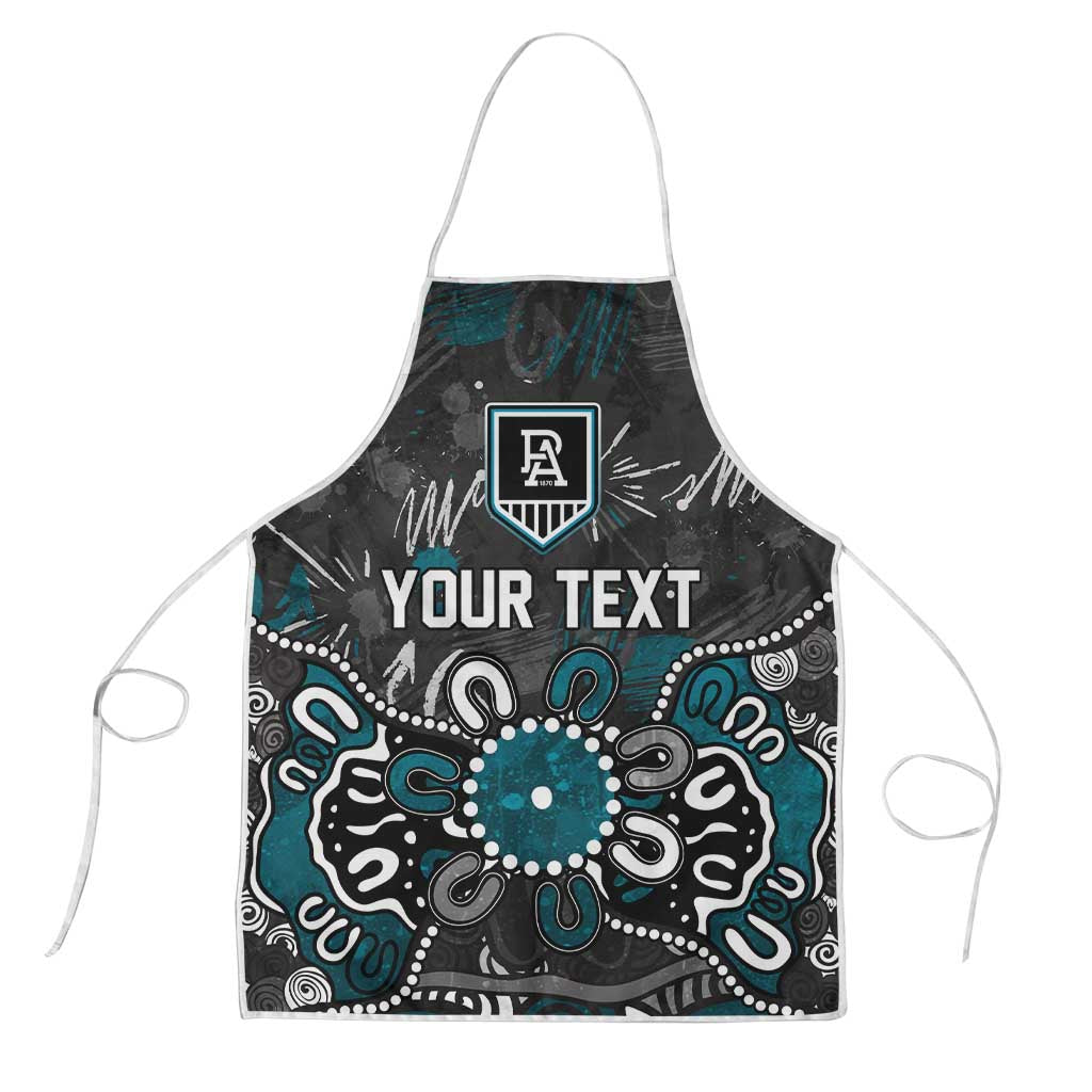 Personalized Port Adelaide Power Apron Aboriginal Dot Painting Graffiti Style