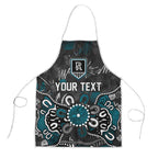 Personalized Port Adelaide Power Apron Aboriginal Dot Painting Graffiti Style