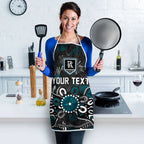 Personalized Port Adelaide Power Apron Aboriginal Dot Painting Graffiti Style